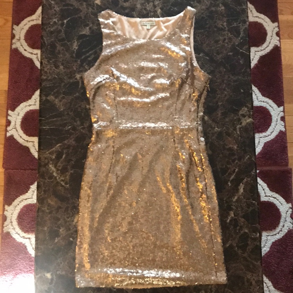 Gold Sequin Formal Dress